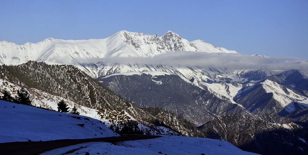 雪山 摄影 水穷处