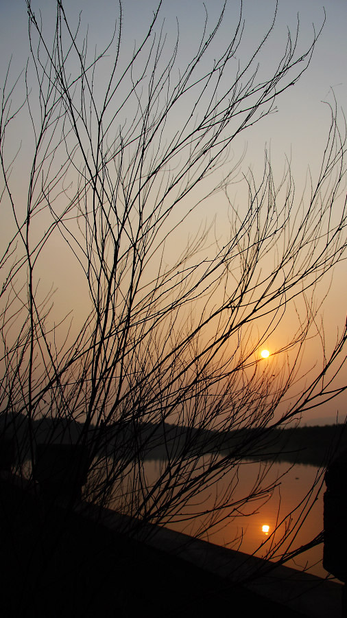 夕阳 摄影 梁山好看