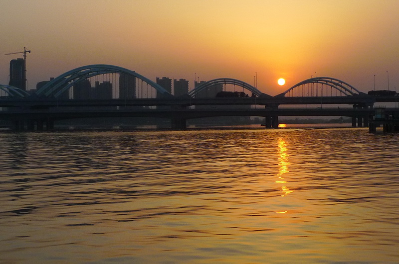 浐灞的夕阳 摄影 秦岭骆驼