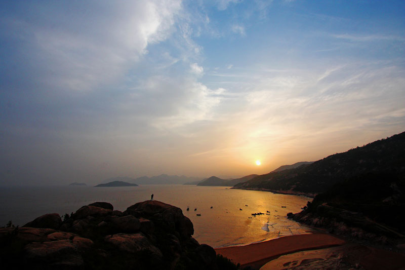 海湾落日 摄影 青城樵夫