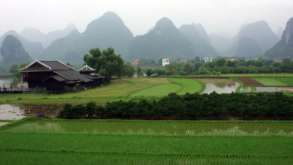 烟雨涳濛的世外桃源 摄影 青山居士