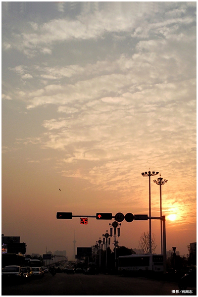 夕阳下的城市 摄影 大路之歌