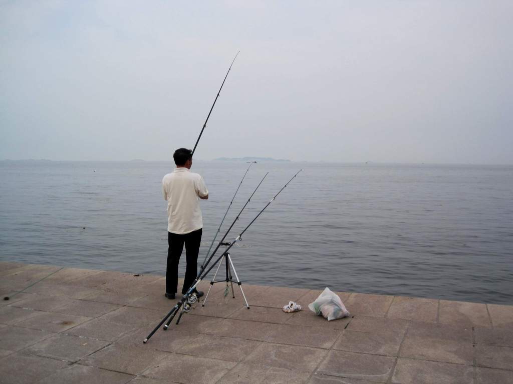 海边垂钓 摄影 天空是极限