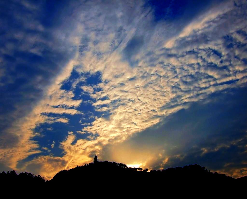 赤城山夕照 摄影 鲤江