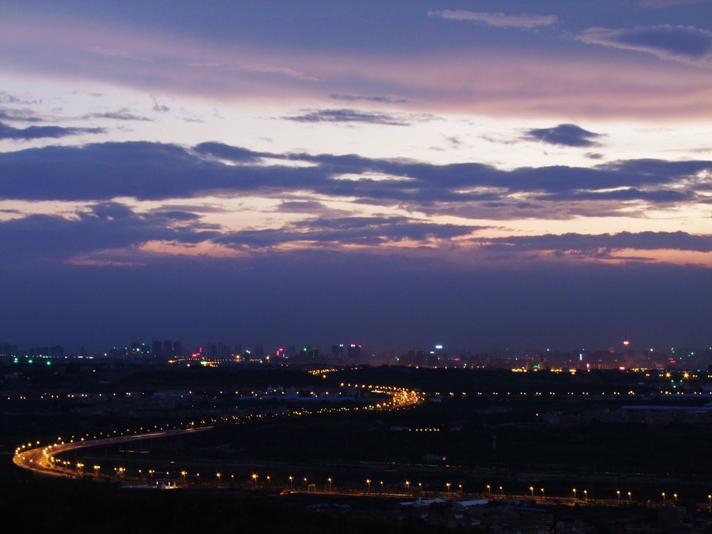 西安绕城高速夜景 摄影 了游