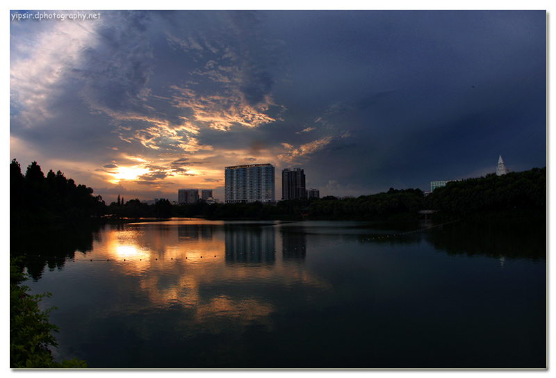 夕阳下的流花湖 摄影 yipsir