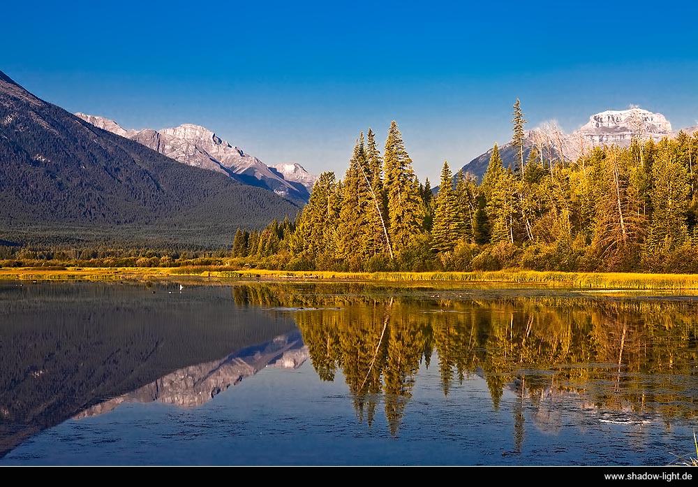 落基山风光 — 天亮后的 Vermilion Lakes 摄影 ShadowLight