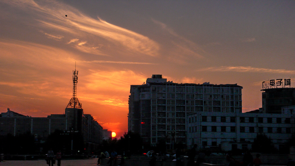 夕阳西下 摄影 水底鱼