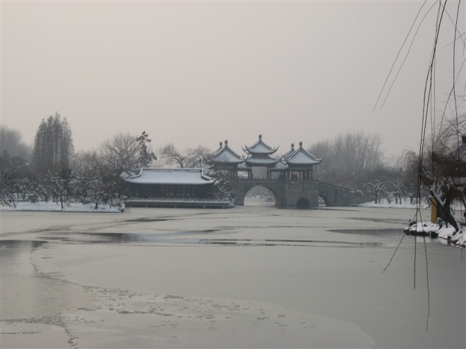 雪中瘦西湖 摄影 细雨庭园