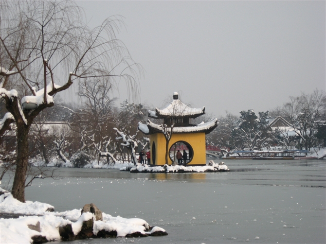 雪中瘦西湖 摄影 细雨庭园