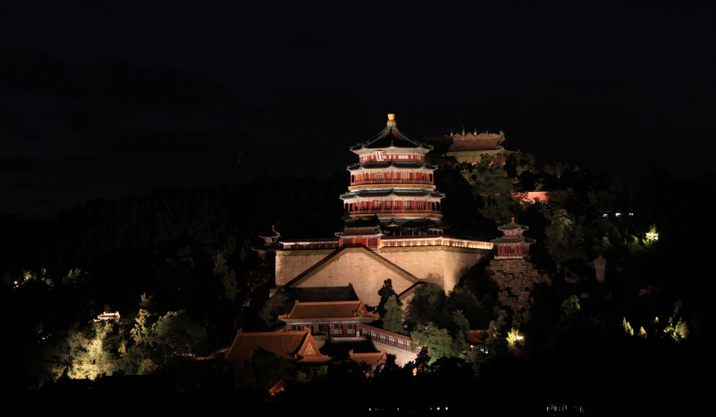 颐和园佛香阁夜景 摄影 大美美