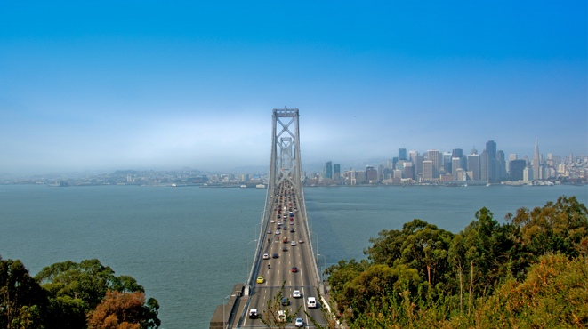 旧金山Bay Bridge 摄影 来去自由