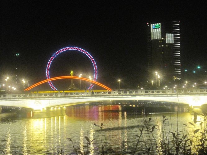 海河夜景 摄影 稻米酒