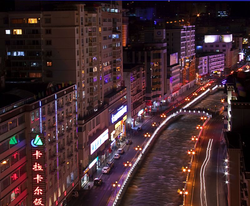 康定夜景 摄影 大草坝