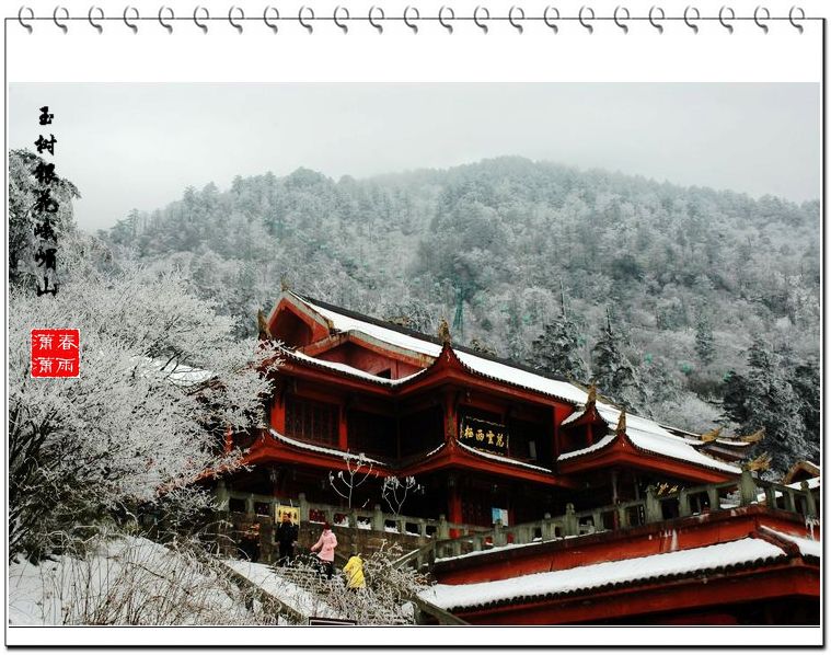 雪落峨眉山 摄影 春雨潇潇