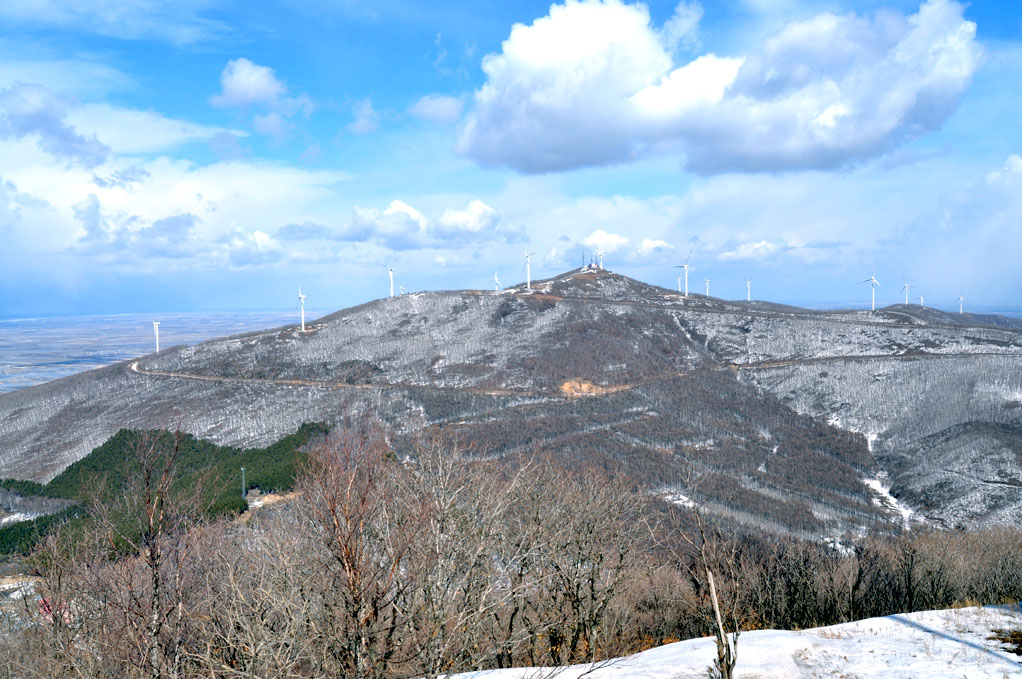 雪 山 风车 摄影 三江龙