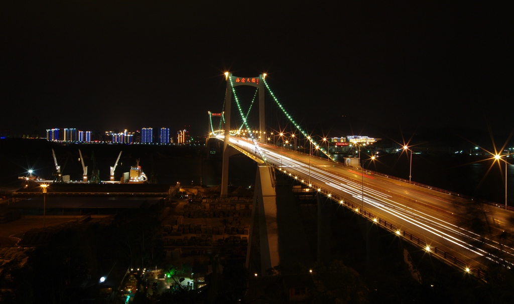 厦门海沧大桥夜景 摄影 怡仁