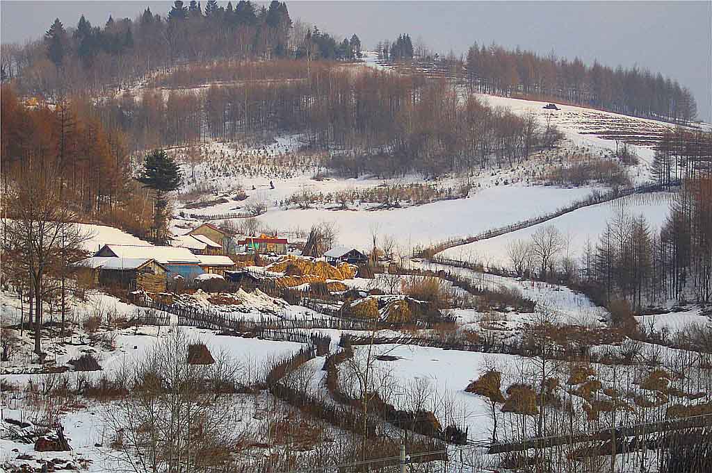 冬日山村 摄影 星湖