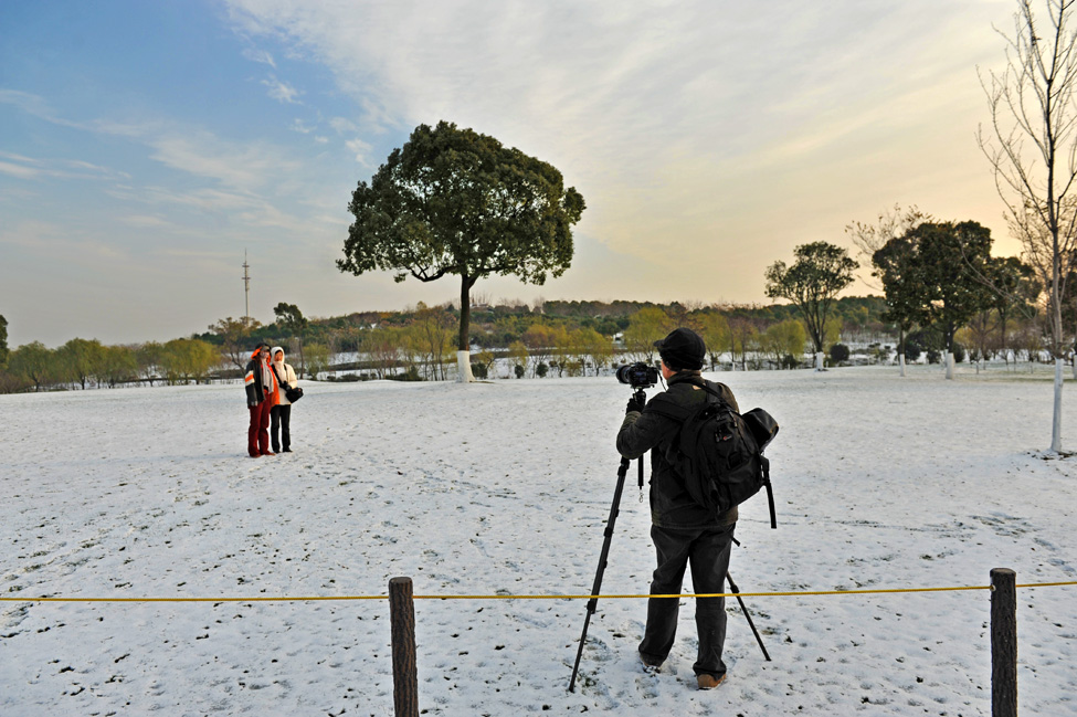 上海的第一场雪 摄影 老牛啦