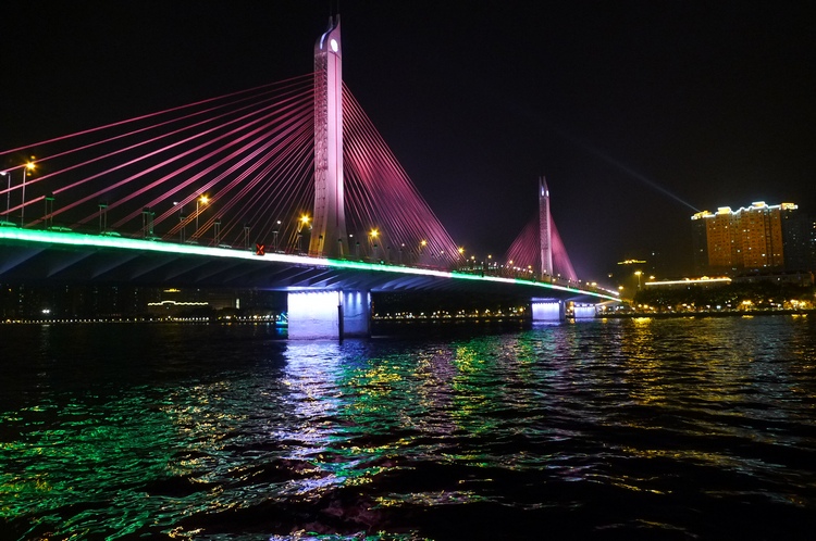 珠江海印桥夜景 摄影 边疆