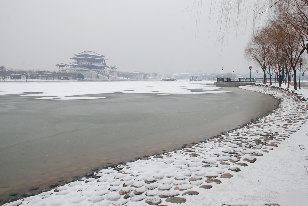 大唐芙蓉园冬雪 摄影 阳光灿烂中