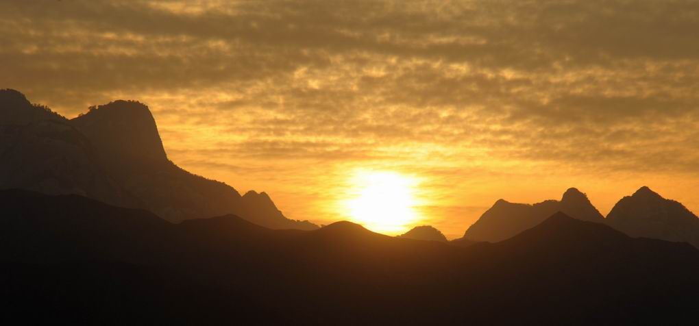 夕阳华山 摄影 翟永生