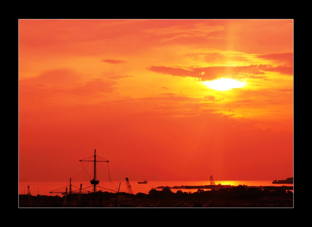 夕照马六甲 摄影 碧海蓝韵