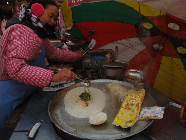 摊煎饼 摄影 乡下女人