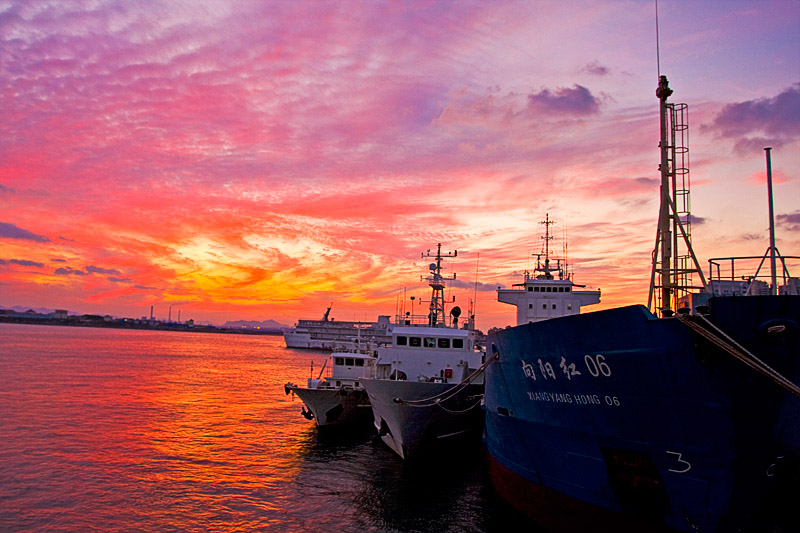 海港夕阳2 摄影 万事随缘