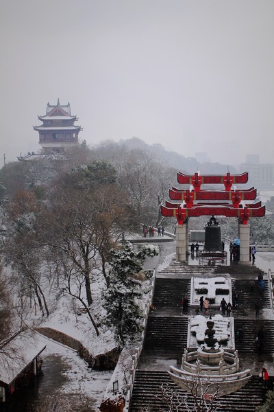 黄鹤楼上看风景 摄影 0筱雪0