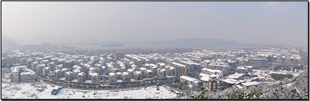 我的第一张雪后西湖全景图 摄影 一滴露珠