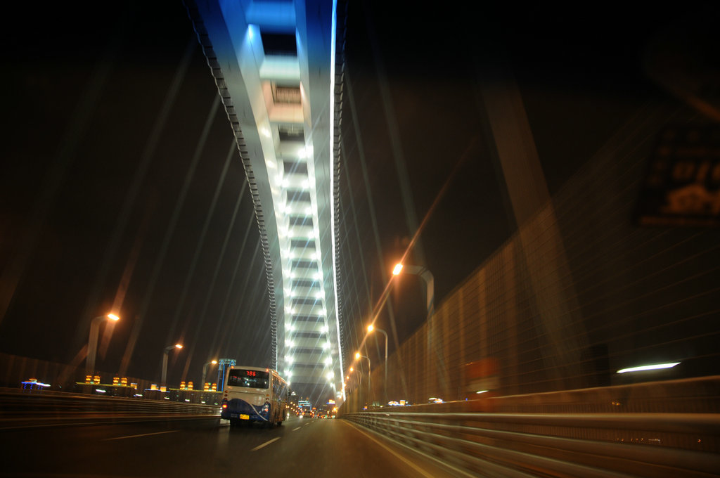 上海卢浦大桥夜景 摄影 简爱2008