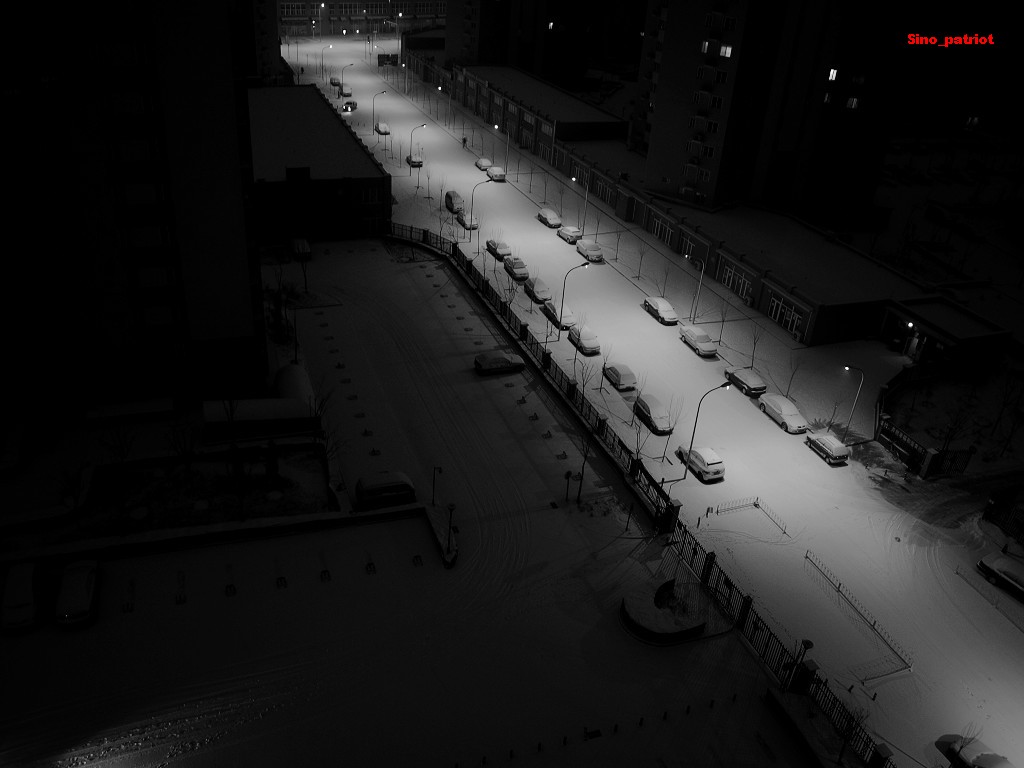 黑白怀旧版北京初雪 摄影 Sino_Patriot