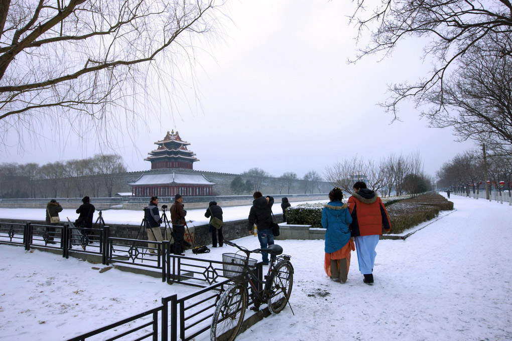 角楼初雪 摄影 达仁老张