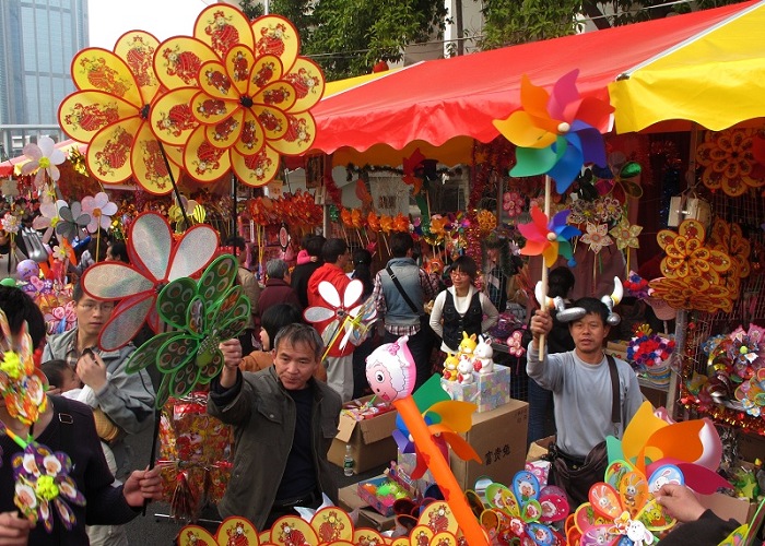 花市一景 摄影 红色经典