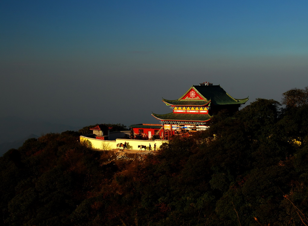 夕照云台寺 摄影 禾田水