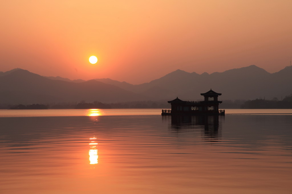 夕阳伴舟 摄影 黄大为