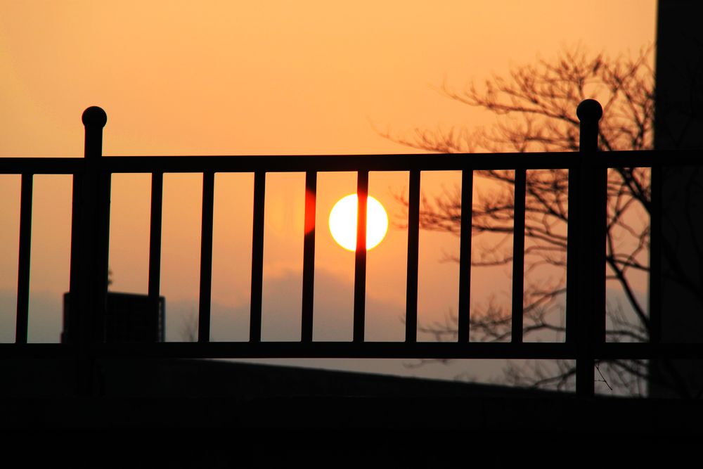 消防队里的夕阳 摄影 狼月