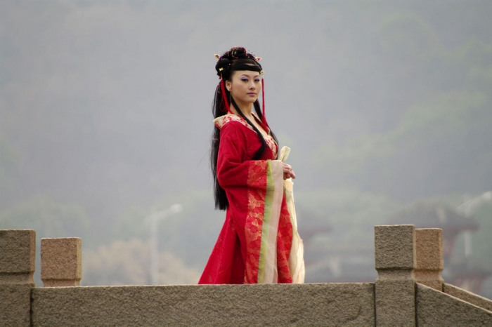 古装美女 摄影 雨夜孤雁