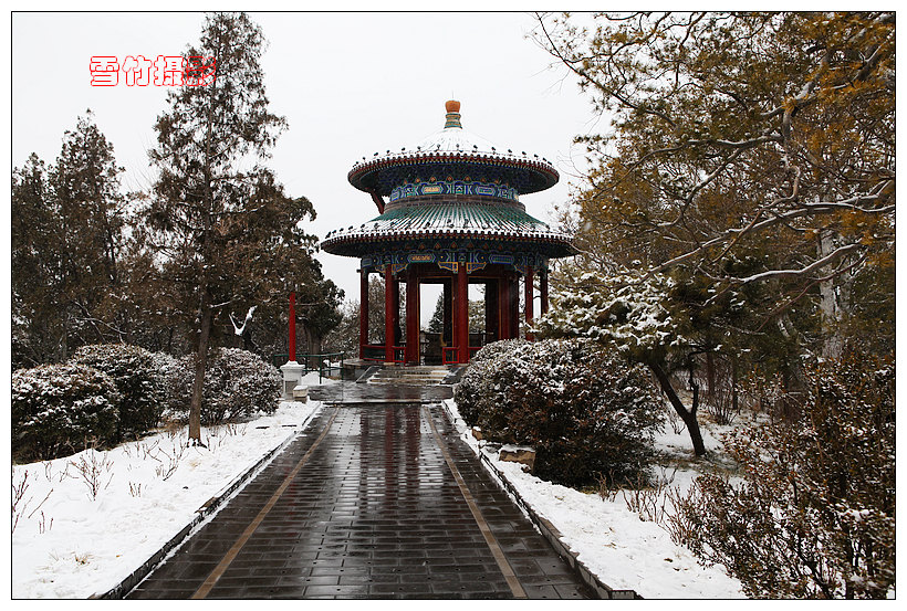 飞雪映古亭 摄影 雪竹