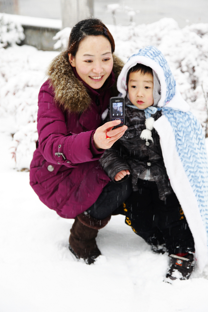 雪中合影 摄影 小溪666