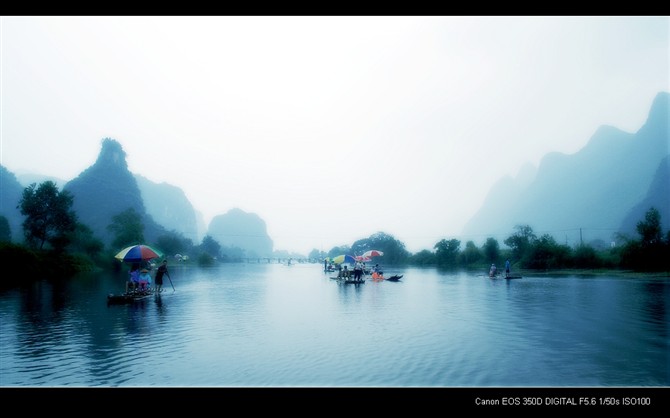 雨中遇龙河 摄影 小驴志走天