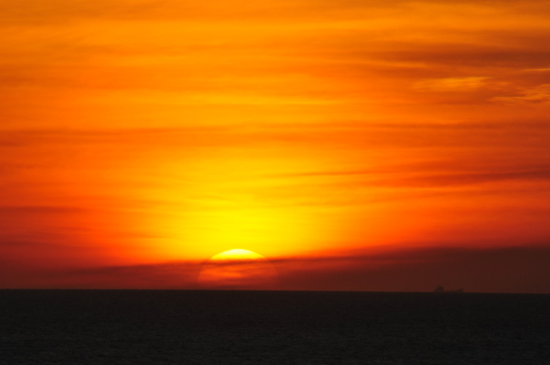 长海落日霞漫天 摄影 步行东方