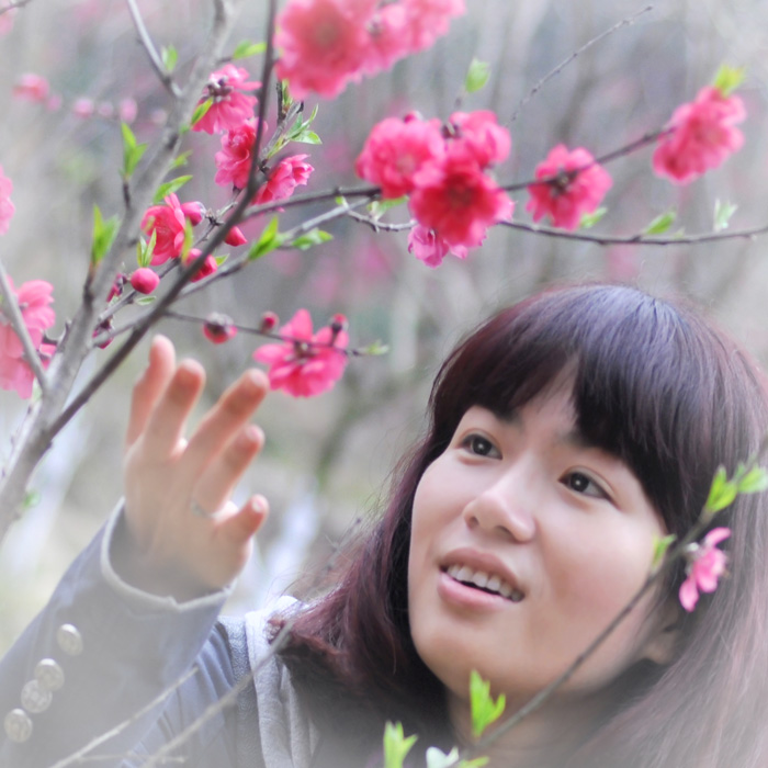 桃花谷里美人娇 摄影 秋风秋雨