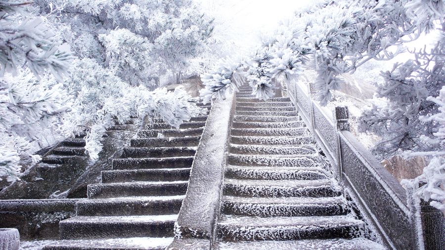 雪中黄山路 摄影 xiaosi110