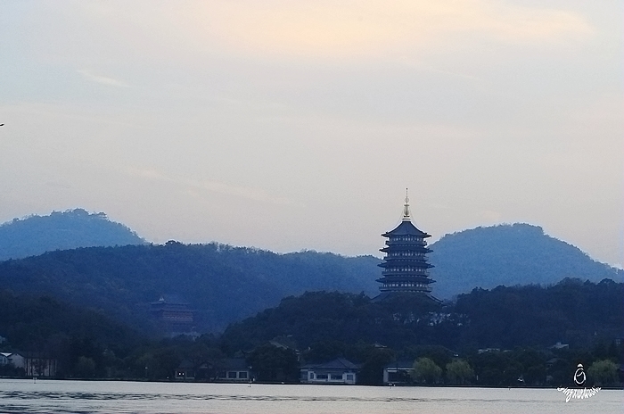 西湖暮色 摄影 夕阳霞