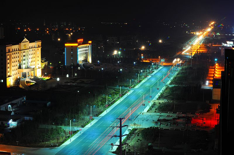 家乡夜景鸟瞰 摄影 changjiaoju