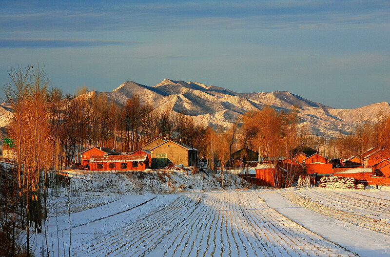 山村雪霁 摄影 西窗独白