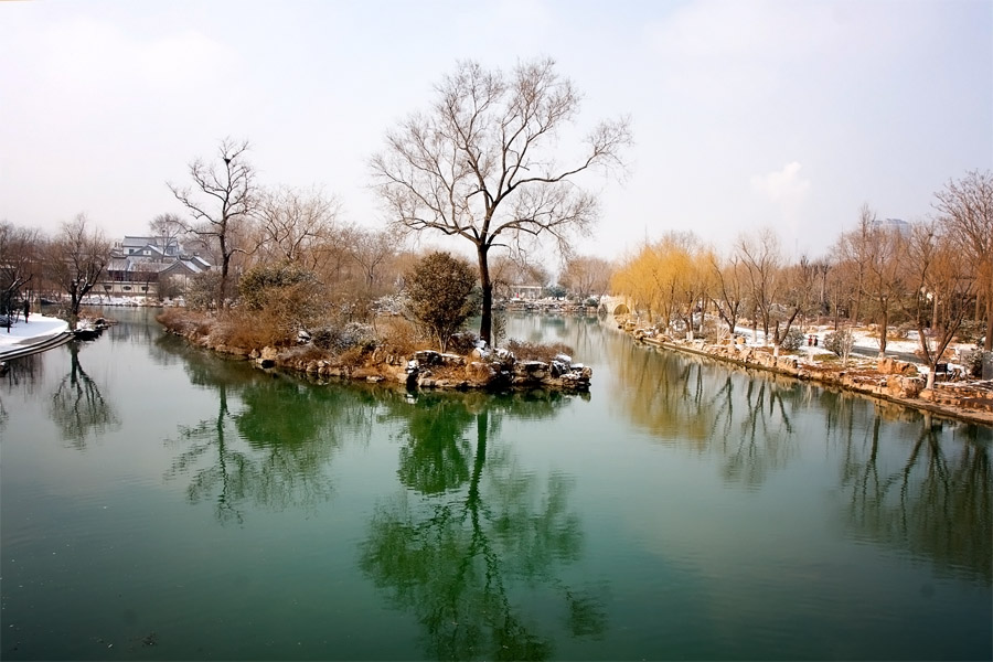 【原创】春雪润明湖……济南大明湖 摄影 细雨朦胧