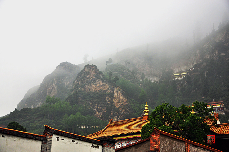 雨中寺院一角 摄影 半文